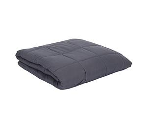 SENSLY Couverture Pondérée 7 kg Micro-Billes de Verre 5 Couches Gris | Polyester, couverture pondérée 7 kg, micro-billes de verre, 5 couches, améliore le sommeil, gris