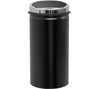 Sensor Poubelle 42L, Poubelle électrique automatique avec couvercle, Inoxydable, pour salle de bain, bureau, cuisine, salle à manger, Acier, Noir