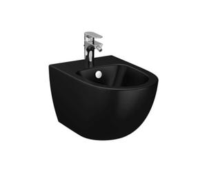 Sento bidet suspendu en céramique, fixations invisibles, arrivée d'eau interne, noir mat (RN020BL)