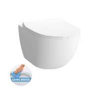 SENTO Cuvette RIM-EX (sans bride) et abattant ultra-fin avec frein de chute (7748B003-0075 + 120-003R009 - BP)