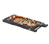 SENYA PLANCHA PARTY, Plancha Électrique XXL 2200W - 51x25 cm - Thermostat 80-250°C - Revêtement Antiadhésif Effet Pierre - Intérieur Extérieur - 6 à 8 Personnes