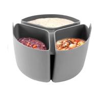 Séparateur de casseroles - Film de cuisson anti-adhésif réutilisable - Séparateur de casserole pliable à 3 compartiments - Accessoire de cuisine résistant à la chaleur pour la cuisson des fêtes