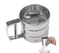 Séparateur de fleurs pour la cuisson, passoire en acier inoxydable, passoire à main réutilisable, écran à mailles fines portable, utilisation facile, tamisage uniforme pour la farine fine et les