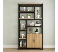 Séparateur de pièce autonome avec étagères et armoire, bibliothèque ouverte pour la maison, le bureau, cloison de résolution d'espace, 100 cm