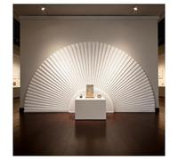 Séparateur de pièce avec étagères, séparateur pliable en accordéon pour bureau, étude, exposition, espaces de vente au détail, écran d'intimité autoportant, séparateur d'espace