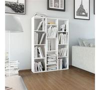 Séparateur de pièce Bibliothèque Blanc 100x24x140 cm Blanc G
