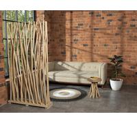 Vente-unique - Séparateur de piéce en Bois de Teck - L. 100 x P. 25 x H. 180 cm - Naturel - GAYANA