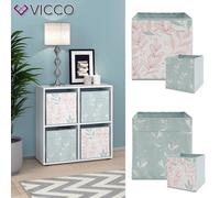 Séparateur de pièce moderne Tetra blanc 4 boîtes pliables 4 compartiments Vicco