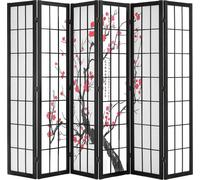 Séparateur de pièce Paravent japonais à 6 panneaux pour séparer une pièce