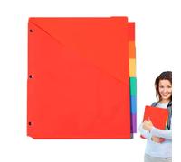 Séparateur de table pour anneau de reliure, classeur à onglets - Classeur à anneaux colorés Insert Big Tab, Rainbow Section Index Organisateur Anneau Cahier Division Tickets for Home Classroom