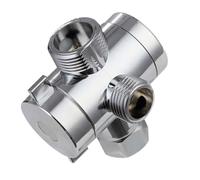 Séparateur D'eau Trois Voies G1/2 Abs Réglable Argenté | Inverseur Arrêt, Installation Facile, pour Bras et Douchette, Usage Maison ou Professionnel