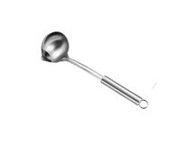 Séparateur D'huile en Acier Inoxydable Cuillère à soupe en acier inoxydable long manche, écumoire, louche, passoire, spatule de cuisine(SilverC)