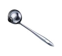 Séparateur D'huile en Acier Inoxydable Cuillère passoire en acier inoxydable for soupe, sauce, huile, yaourt, écumoire, accessoires de cuisine(SilverA)
