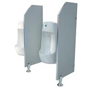 Séparateur d'urinoir pour homme - En PVC imperméable - Pour toilettes publiques, hôtels, écoles et bars - Durable - Facile à nettoyer - Design peu encombrant - Blanc - Taille standard