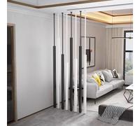 séparateurs Colonne de séparation de pièces, cloison autoportante pour chambre à coucher, salon, bureau, lames métalliques, colonne de séparation murale 5/8/10pcs Paravent(5pcs,255cm/100in/8.37ft)
