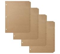 Séparateurs pour classeurs à 3 anneaux, avec 5 compartiments, en papier kraft, perforés 3 fois, format 8,5" x 11"