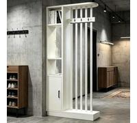 Separation De Piece Intérieur Claustra Cloison De Separation,202x80x24cm | Room Dividers Free Standing Divider Wood Shelves Screen Claustra Intérieur Sans Percage Blanc Avec Etagere,202x80x24cm