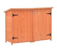 sephironlbb Abri de jardin en bois 128 x 42 x 91 cm avec toit en tissu polyester imperméable, 2 portes, 2 étagères, résistant aux intempéries, verrouillable, idéal pour outils, tondeuses à gazon, vélo