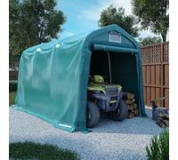 sephironlbb Abri de Jardin en PVC Vert foncé 2,4x3,6 m avec Cadre en Acier galvanisé pour Stockage extérieur Protection Contre la Pluie et l'humidité