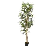 sephironlbb Arbre artificiel en bambou avec 1104 feuilles, hauteur 180 cm, vert en bambou et fibre textile, pot en plastique, réaliste pour salon, bureau, balcon, jardin