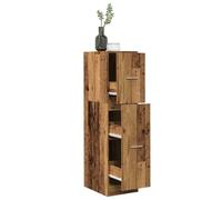 sephironlbb Armoire d'apothicaire Bois d'ingénierie Vieux Bois 30x41x118 cm Meuble Rangement à tiroirs Colonne avec Compartiments pour Bureau Cuisine Salon Salle de Bain