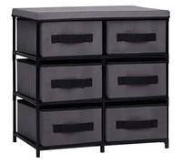 sephironlbb Armoire de Rangement à 6 tiroirs Gris Acier 55x29x55 cm Meuble casier Colonne Placard avec Compartiments pour Bureau Salon Chambre Cuisine Couloir Atelier Garage