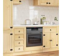 sephironlbb Armoire Ski en pin Massif Brun Miel 60 x 46 x 81 cm Meuble Rangement avec tiroir et Porte pour Cuisine Salon entrée Buffet vaisselier Colonne