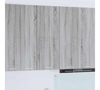 sephironlbb Armoire Suspendue Gris Sonoma en Bois d'ingénierie 40 x 31 x 100 cm avec 3 étagères, Porte Unique, Meuble de Rangement Cuisine, Buffet Polyvalent pour ustensiles et Vaisselle