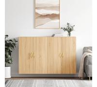 sephironlbb Armoires murales 2 pcs chêne Sonoma en Bois d'ingénierie 69,5x34x90 cm Rangement Mural avec Portes pour Salon Cuisine Salle à Manger Bureau