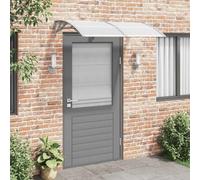 sephironlbb Auvent de Porte Gris en Polycarbonate 150x75 cm avec Cadre Aluminium et Supports ABS, Protection Pluie et Vent pour terrasse Balcon Jardin extérieur façade Porte