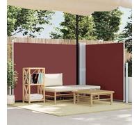 sephironlbb Auvent latéral rétractable Marron 140 x 600 cm pour terrasse Jardin Balcon Protection UV, écran en Polyester résistant au Vent et Soleil avec Cadre en Acier et Rouleau en Aluminium
