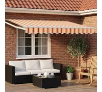 sephironlbb Auvent rétractable électrique Multicolore 2,5 x 2 m avec LED capteur météo, Store banne motorisé en Aluminium pour terrasse Jardin extérieur, ombrage Protection Pluie Vent