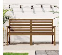 sephironlbb Banc de Jardin Marron Miel en Bois de pin Massif 159,5x48x91,5 cm avec Dossier et accoudoirs pour terrasse Balcon Patio Jardin, Assise Confortable pour détente Repas Lecture