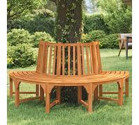 sephironlbb Banc Demi-Circulaire Tour d'arbre en Bois Massif Eucalyptus avec Dossier, diamètre 208 cm, Assise Confortable pour Jardin terrasse Balcon Patio, mobilier extérieur pour détente et Lecture