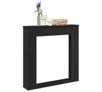 sephironlbb Bordure de cheminée en bois noir - 100 x 20 x 100 cm - Pour cheminée électrique - Accessoires de cheminée - Accessoires de poêle avec fonction de protection pour salon et jardin