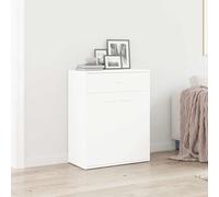 sephironlbb Buffet Blanc Bois d'ingénierie 60x30x75 cm avec 2 Portes et tiroir pour Rangement Salon Cuisine Salle à Manger entrée Meuble Console Pratique et Robuste