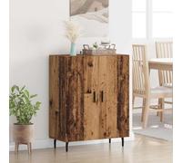 sephironlbb Buffet bois ancien en bois d'ingénierie 69,5 x 34 x 90 cm avec rangement spacieux, 2 portes et 3 étagères pour salon séjour salle à manger, meuble console polyvalent et design contemporain