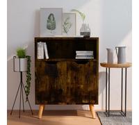 sephironlbb Buffet chêne fumé en Bois d'ingénierie 60x30x72 cm avec Trois Compartiments Rangement pour Salon séjour Cuisine entrée Meuble Console Armoire Rangement décoratif