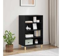 sephironlbb Buffet chêne Noir 57 x 35 x 89,5 cm en Bois d'ingénierie avec 3 étagères, Meuble de Rangement pour Salon, Cuisine, Couloir, Console Pratique et Design Contemporain
