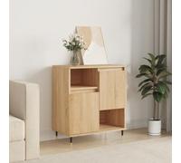 sephironlbb Buffet chêne Sonoma 60x35x70 cm Bois d'ingénierie avec Pieds en Fer, Meuble Rangement Salon séjour, Buffet bahut Commode Armoire Console desserte vitrine Placard