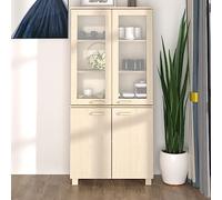 sephironlbb Buffet en Bois Massif de pin Marron Miel, Meuble de Rangement avec Portes et étagères, Buffet bahut vaisselier pour Salon Cuisine Salle à Manger