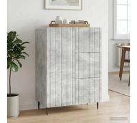 sephironlbb Buffet Gris béton en Bois d'ingénierie 66 x 34,5 x 91,5 cm avec tiroirs, Porte pivotante, Rangement Polyvalent pour Salon, Salle à Manger, entrée, Meuble Console Durable et Moderne