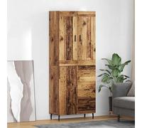 sephironlbb Buffet Haut Armoire 2 pcs Bois Ancien 69,5 x 34 x 180 cm Meuble Rangement avec tiroirs et Portes pour Salon séjour Salle à Manger Cuisine décoratif Fonctionnel