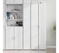 sephironlbb Buffet Haut Blanc en Bois d'ingénierie 30x42,5x185 cm avec Portes et étagères, Meuble de Rangement Multifonction pour Salon, Cuisine, séjour et Couloir