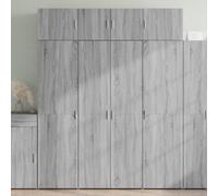 sephironlbb Buffet Haut Sonoma Gris en Bois d'ingénierie 80x42,5x185 cm avec Portes et étagères, Armoire Rangement Multifonction pour Salon, Cuisine, séjour et entrée