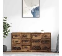 sephironlbb Buffets 2 pcs Bois Ancien 70 x 35,5 x 67,5 cm Bois d'ingénierie Meuble Rangement avec tiroirs pour Salon Cuisine Salle à Manger entrée Couloir Console Commode Enfilade