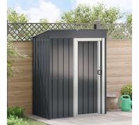 sephironlbb Cabanon de Jardin en métal Anthracite 137 x 81 x 180 cm avec Rangement extérieur pour Outils, matériel, vélo, Tondeuse, mobilier de terrasse et Protection Stockage hivernage