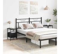 sephironlbb Cabinet de Chevet 2 pc chêne Noir en Bois d'ingénierie 34 x 36 x 50 cm avec tiroir et étagère pour Rangement Compact Chambre Salon, Meuble Console Fonctionnel et Organiseur Pratique