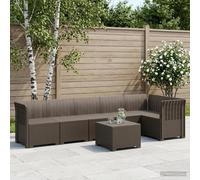 sephironlbb Canapé de Jardin 6 Places en Rattan PP Gris Clair Résistant aux Intempéries et UV, Modular, Idéal pour Terrasse, Balcon, Véranda, Lounge, Ensemble Lounge Extérieur Durable