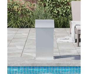 sephironlbb Cascade de piscine en acier inoxydable 304 de 50 x 30 x 60 cm, avec tuyau en PVC, idéale comme décoration de jardin, fontaine d'étang, fontaine pour terrasse et détente en plein air